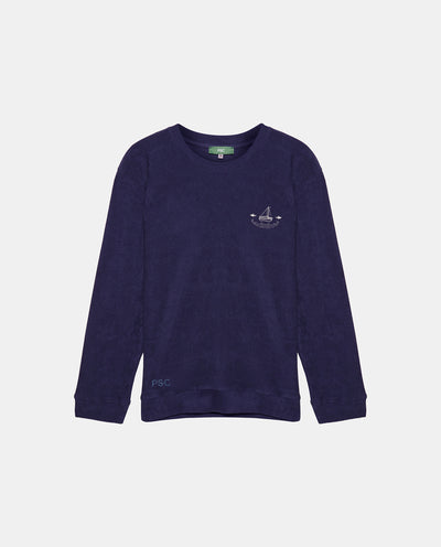 NAVY TOWEL MEN SWEATSHIRT