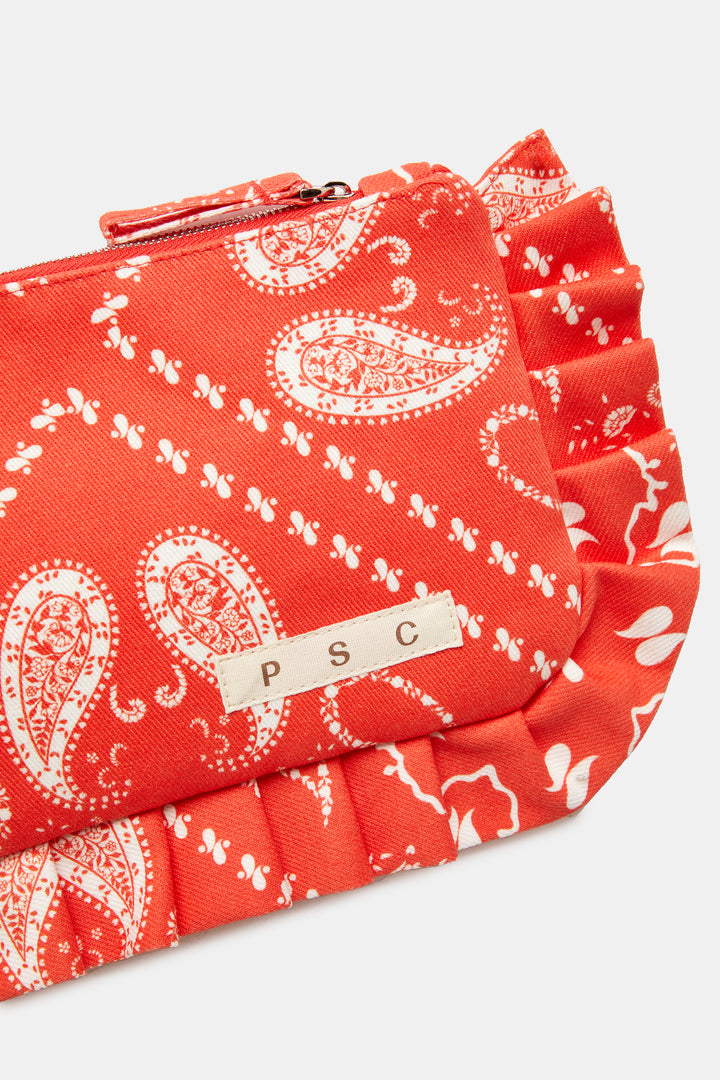 Paisley Red Pouch