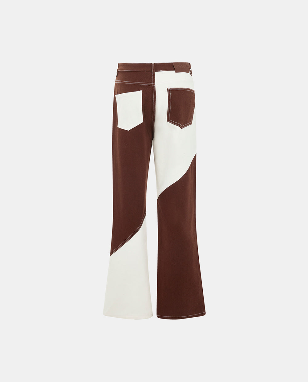 BROWN PATCHWORK JEANS