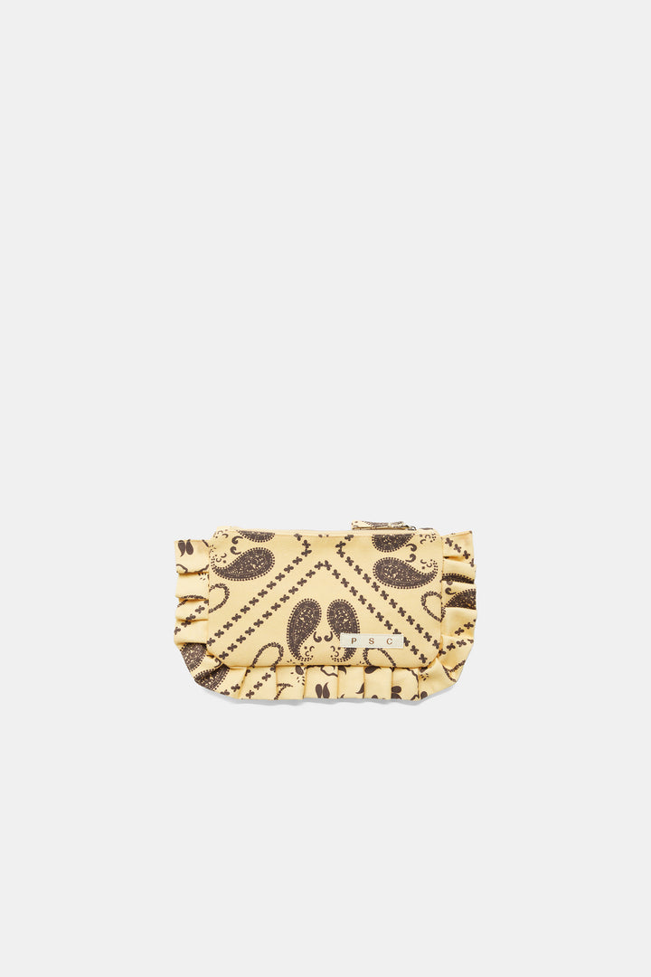 Paisley Yellow Pouch