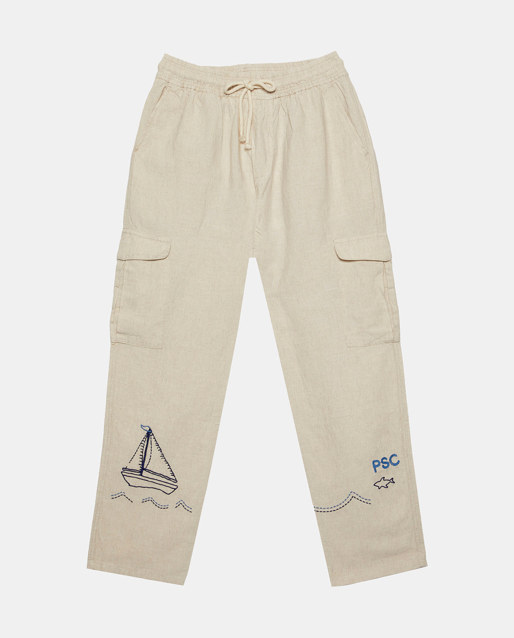 LINEN BLEND TROUSERS