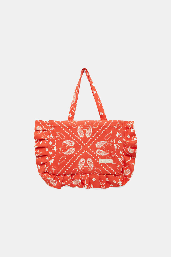 Paisley Red Tote