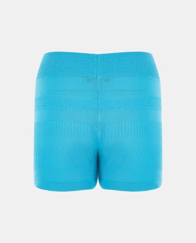 BLUE KNITTED SHORTS