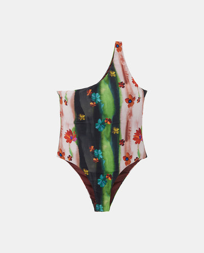 Black Floral Swimsuit