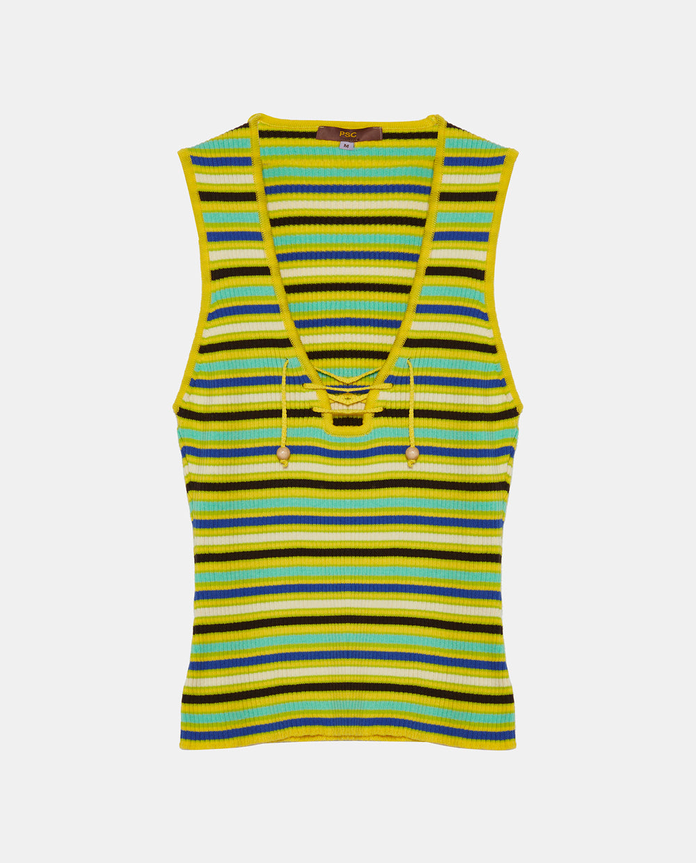 Lime Stripe Knitted Top