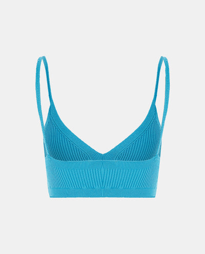 BLUE KNITTED BRALETTE