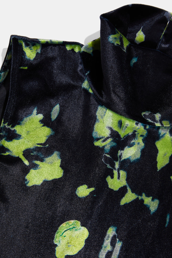 Sage Velvet Dress