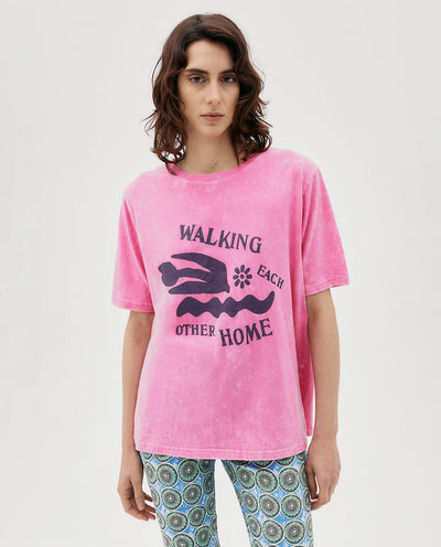 HOME PINK WASHED T-SHIRT