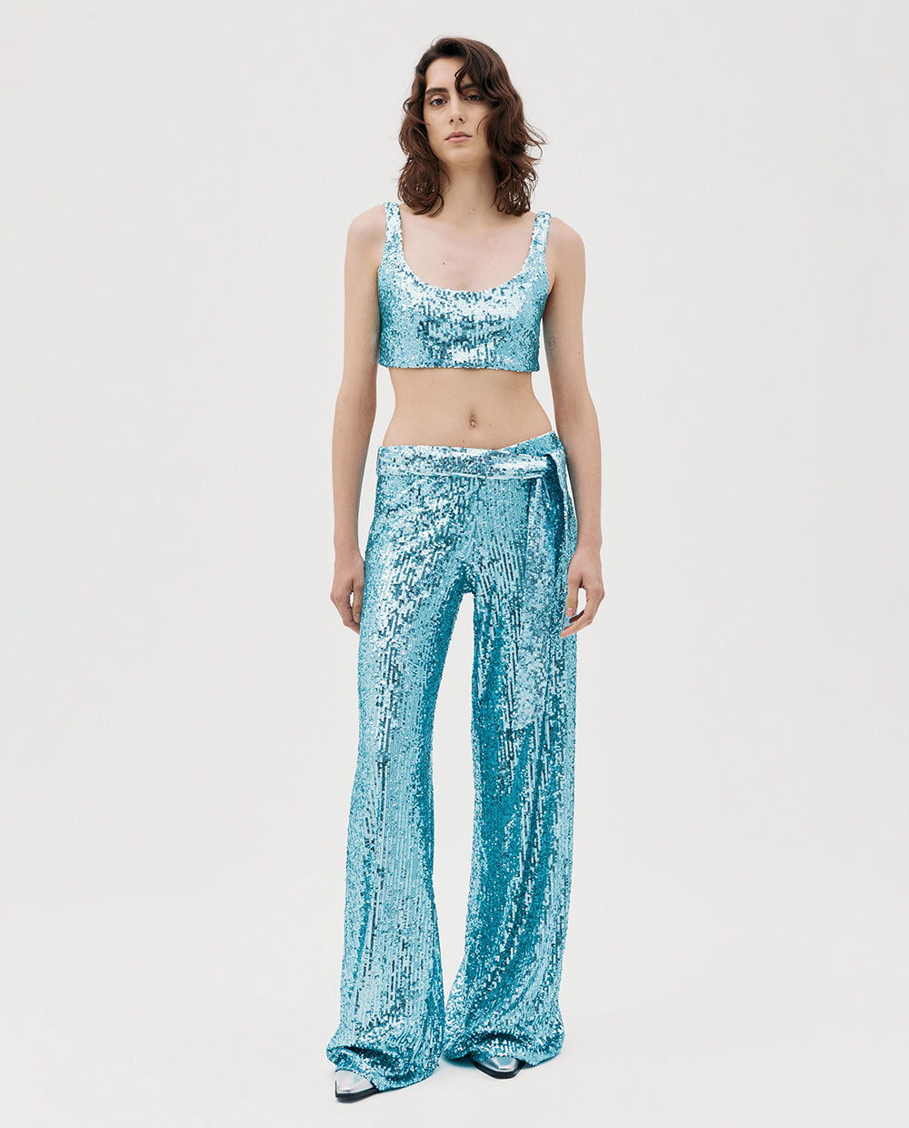 MINT SEQUIN PANTS