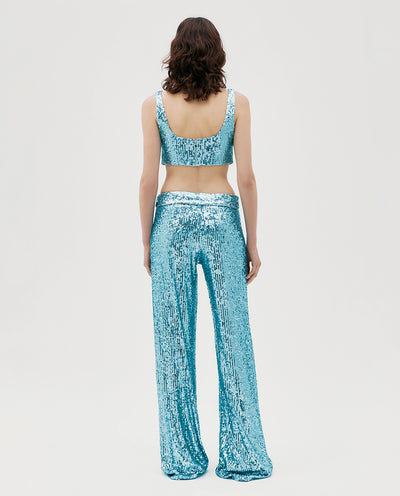 MINT SEQUIN PANTS
