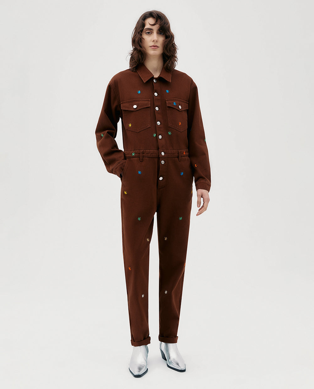 STAR BROWN JUMPSUIT