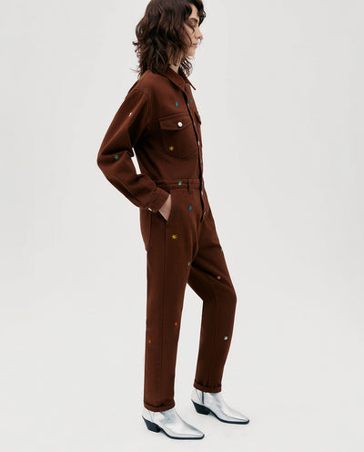 STAR BROWN JUMPSUIT