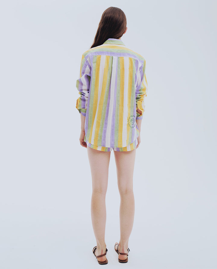 Yellow Striped Shorts