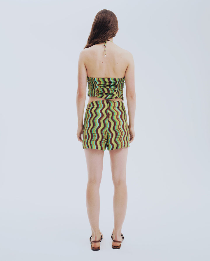 Wave Green Skort