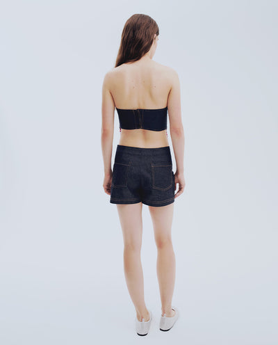 Denim Triangle Top