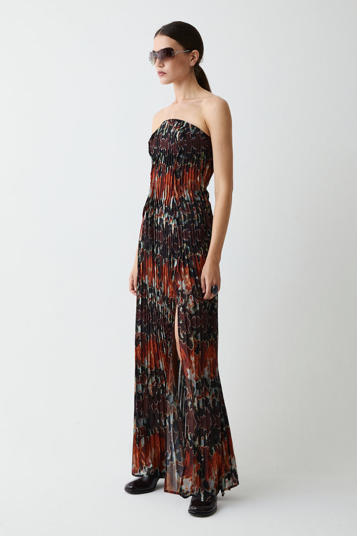 Wild Flora Pleated Dress