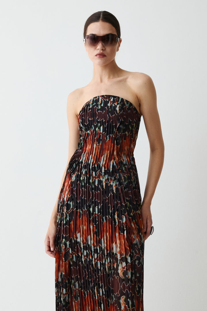 Wild Flora Pleated Dress