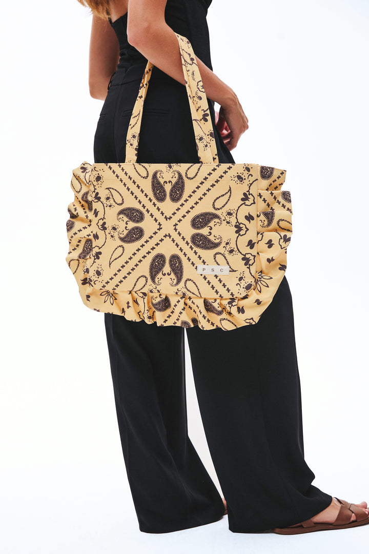 Paisley Yellow Tote