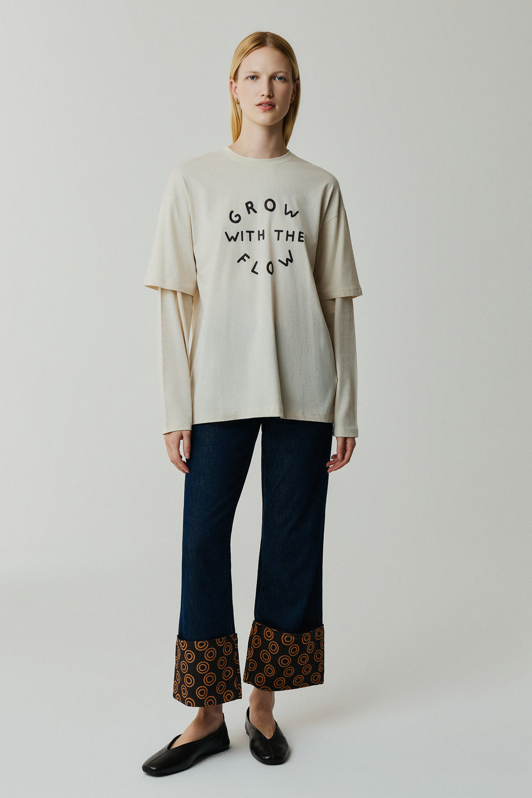 Spiral Cuffed Jeans