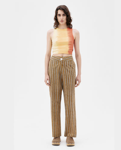 YELLOW TIE DYE TANK TOP
