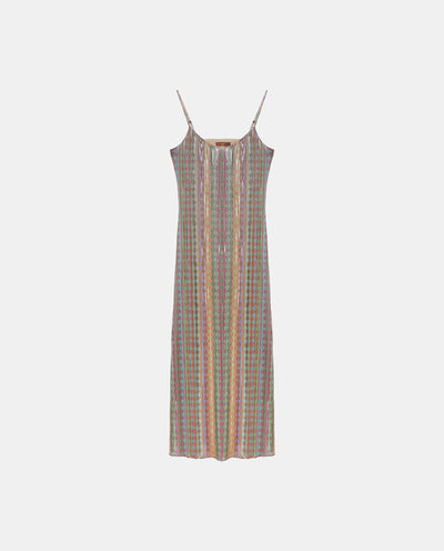 Shiny Wave Maxi Dress