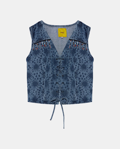 BEADED SUN VEST