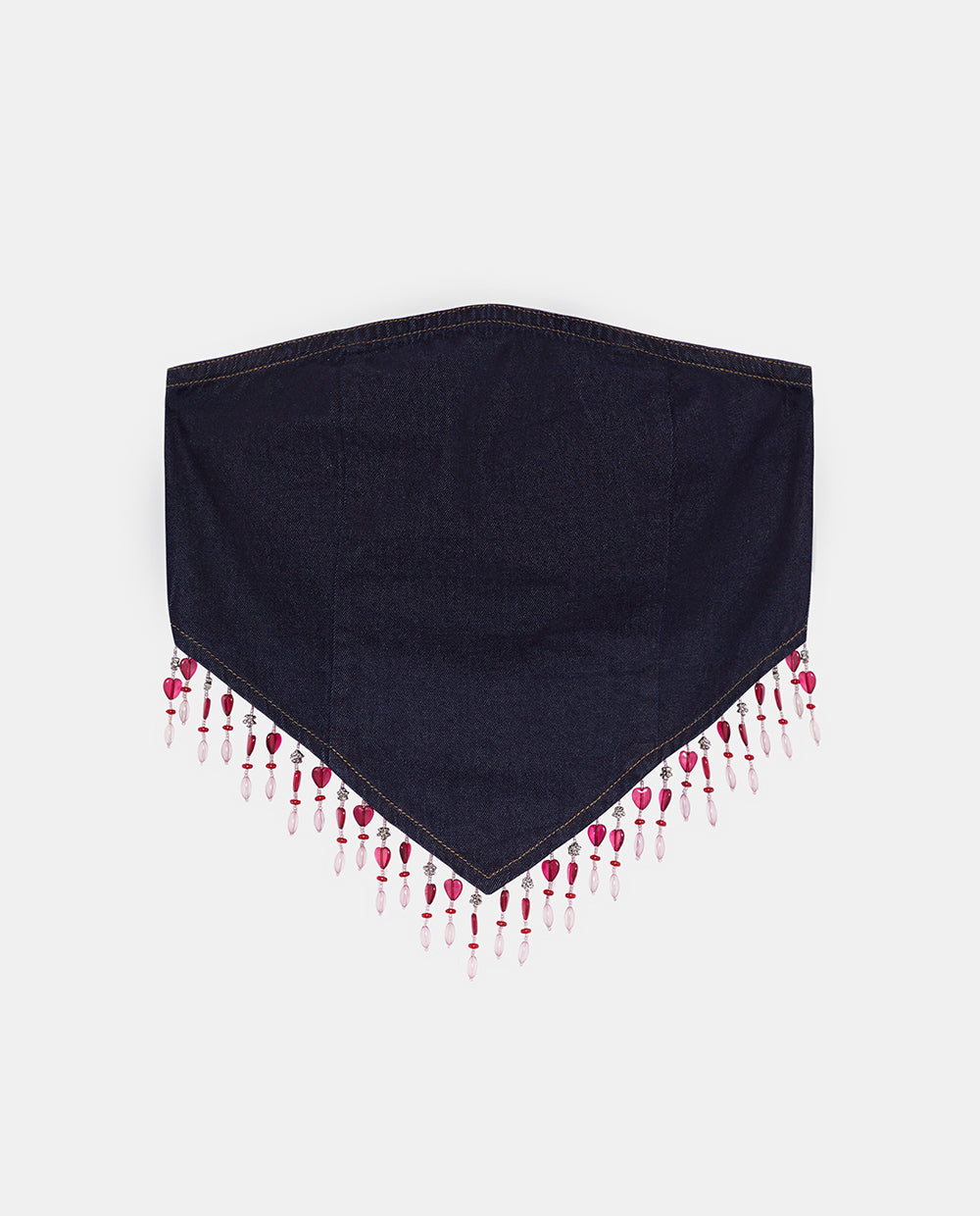 Denim Triangle Top