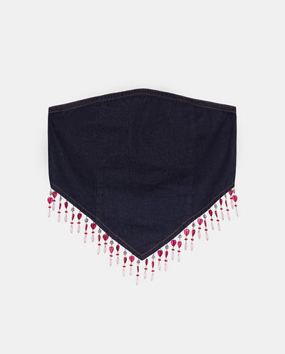 Denim Triangle Top