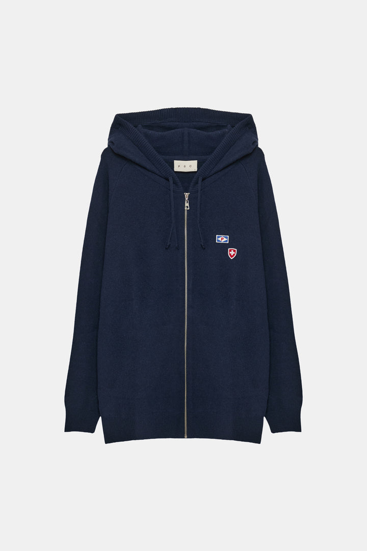 Flag Knit Zipped Hoodie