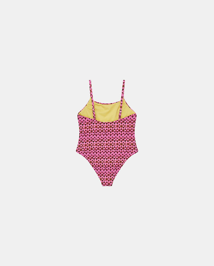 Pink Tie Dye Kids Swimsuit