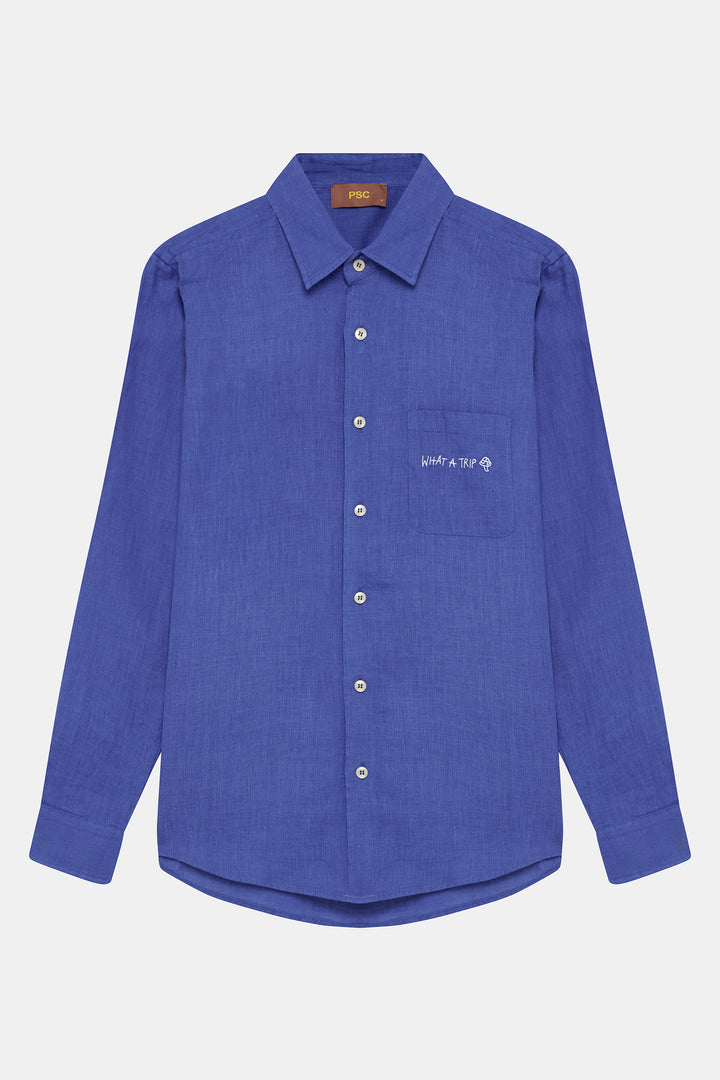 Blue Linen Shirt