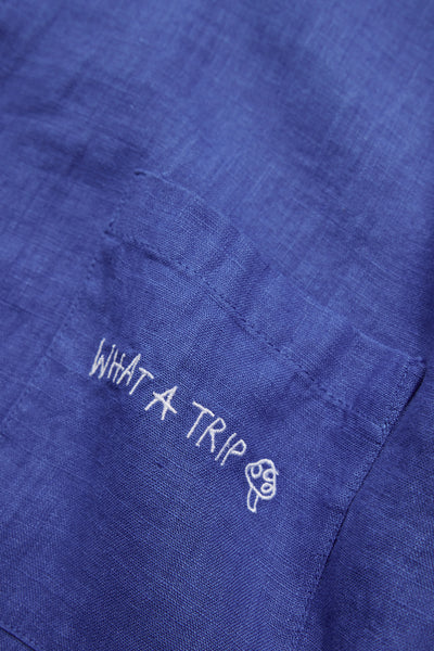 Blue Linen Men Shirt