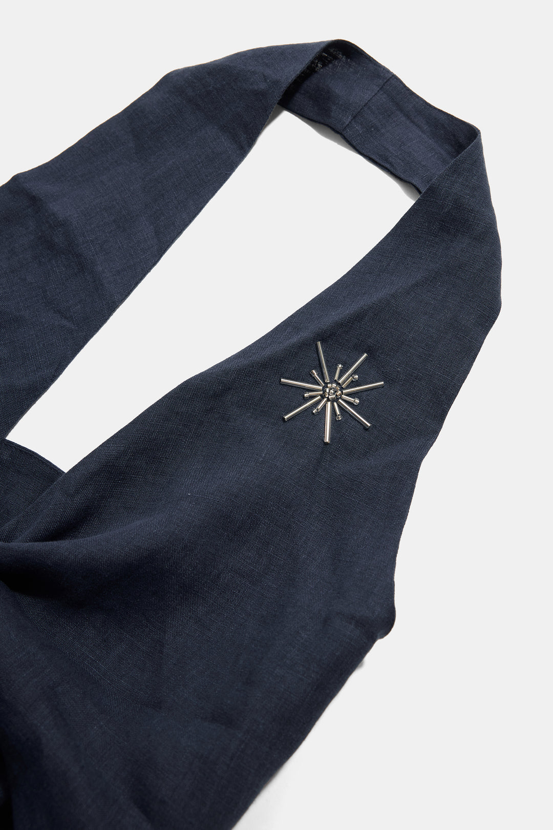 Navy Linen Playsuit