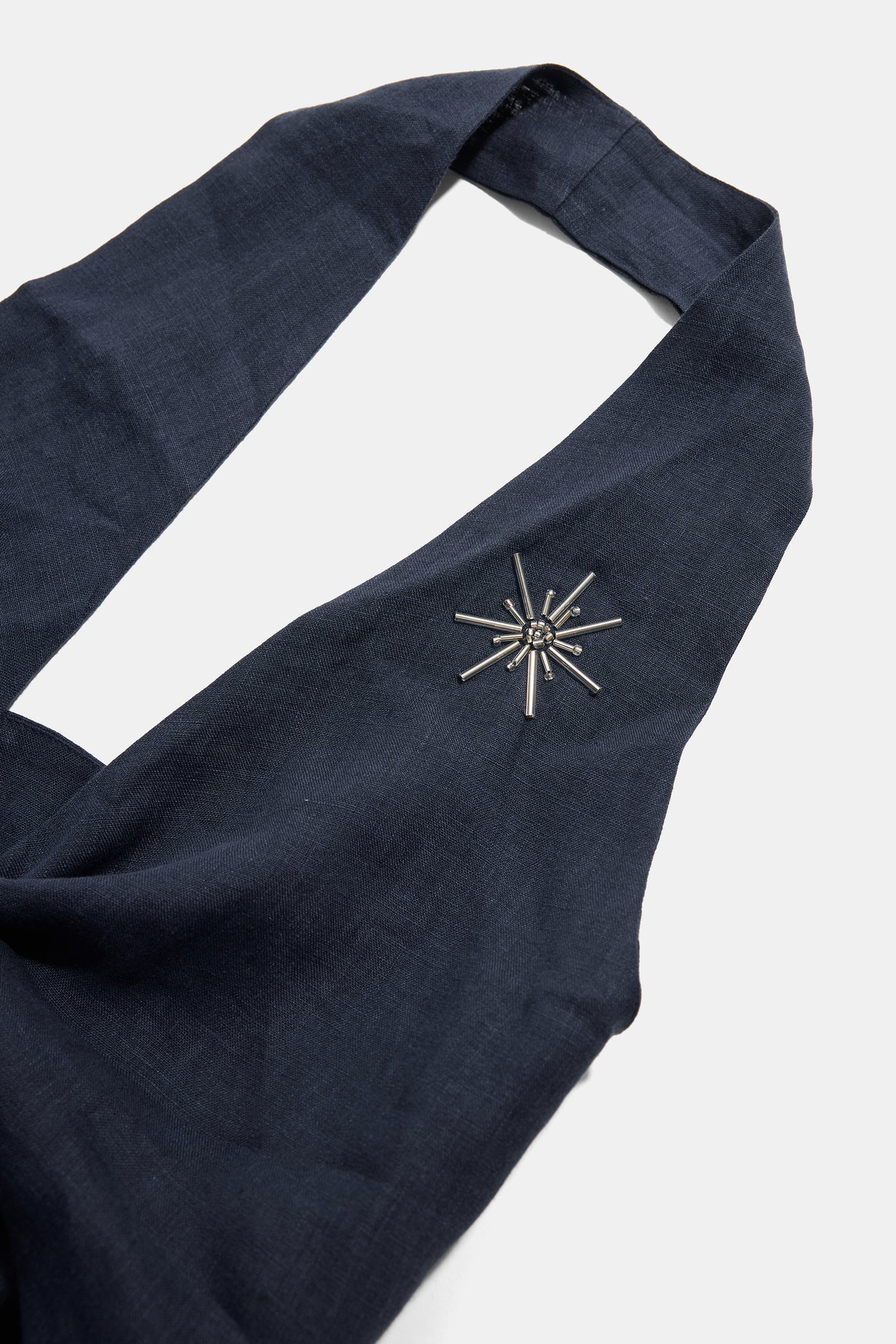 Navy Linen Playsuit