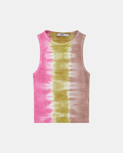 TIE DYE BLOCK TANK TOP