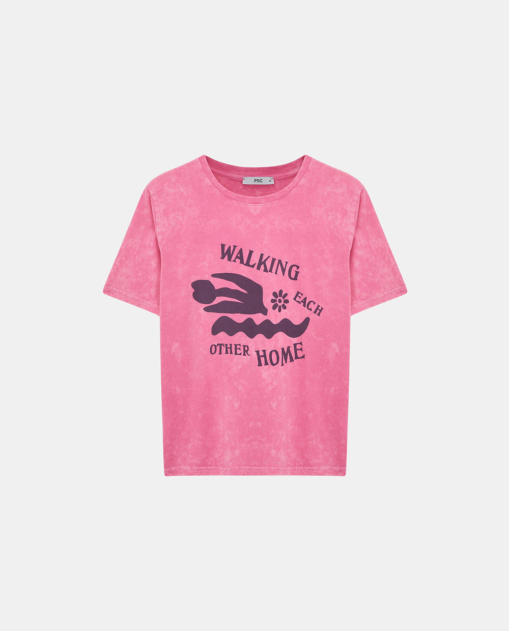 HOME PINK WASHED T-SHIRT