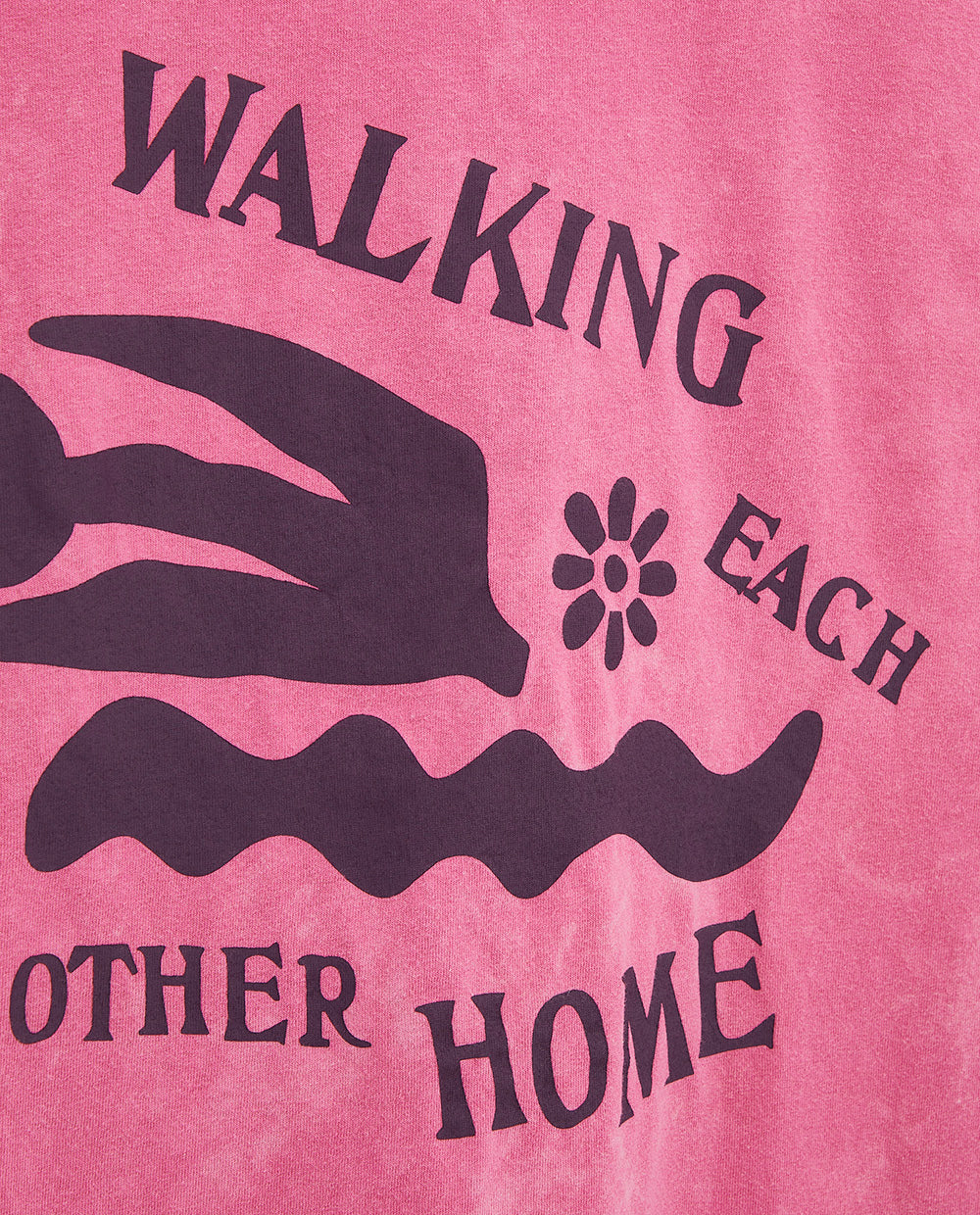 HOME PINK WASHED T-SHIRT