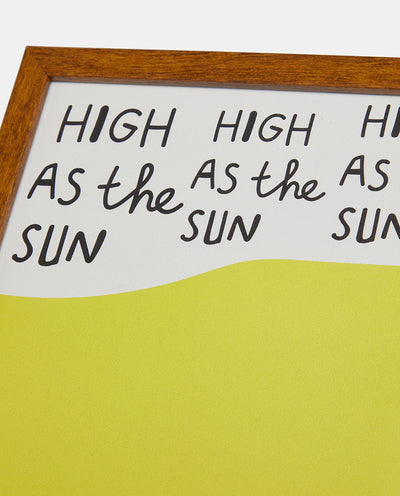 HIGH AS THE SUN 21,5 X 23,5 CM