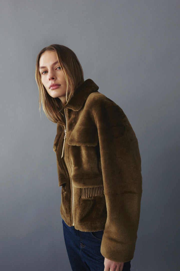Olive Leather Jacket