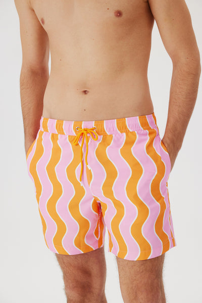 Orange Wave Swimsuit