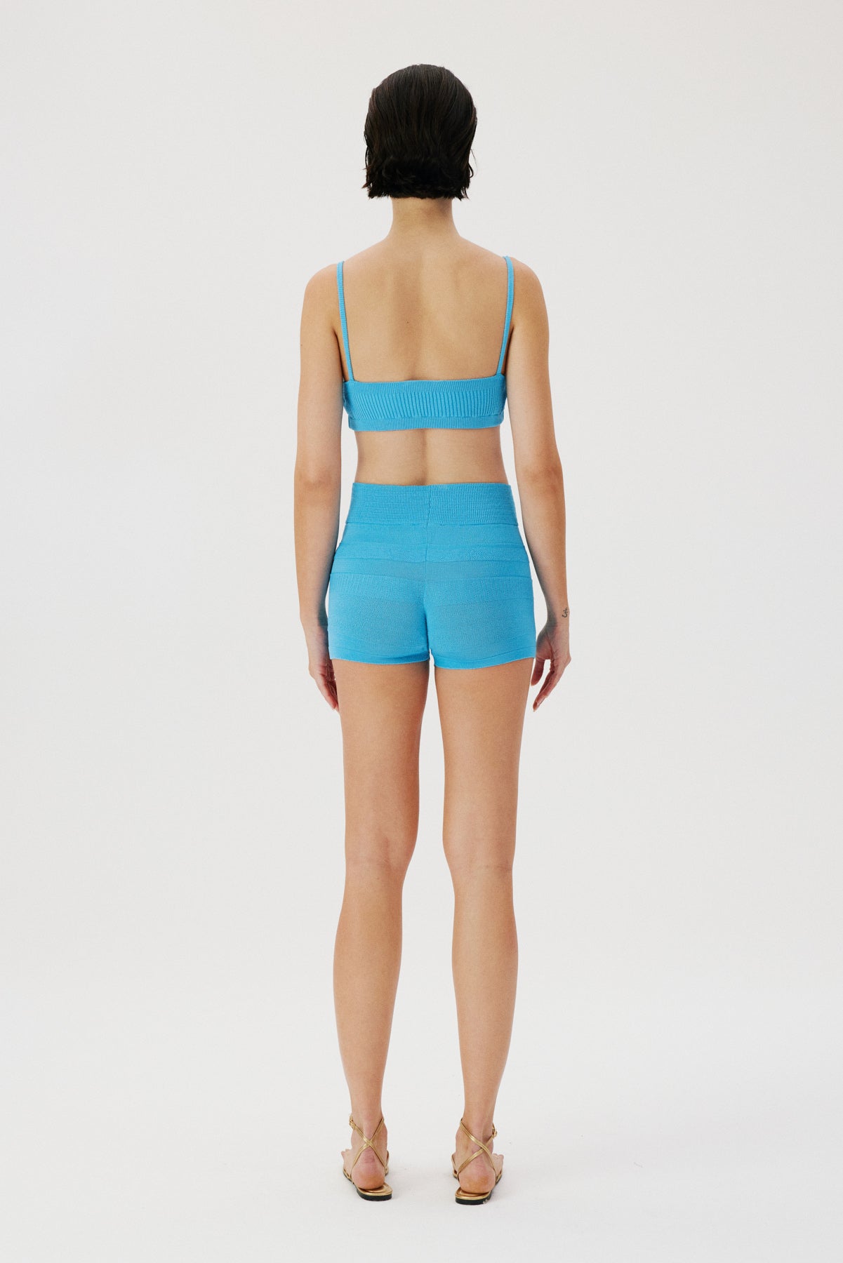 Blue Knitted Bralette