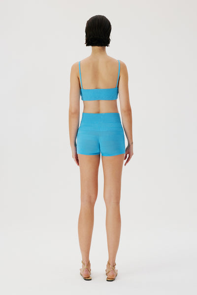 Blue Knitted Bralette