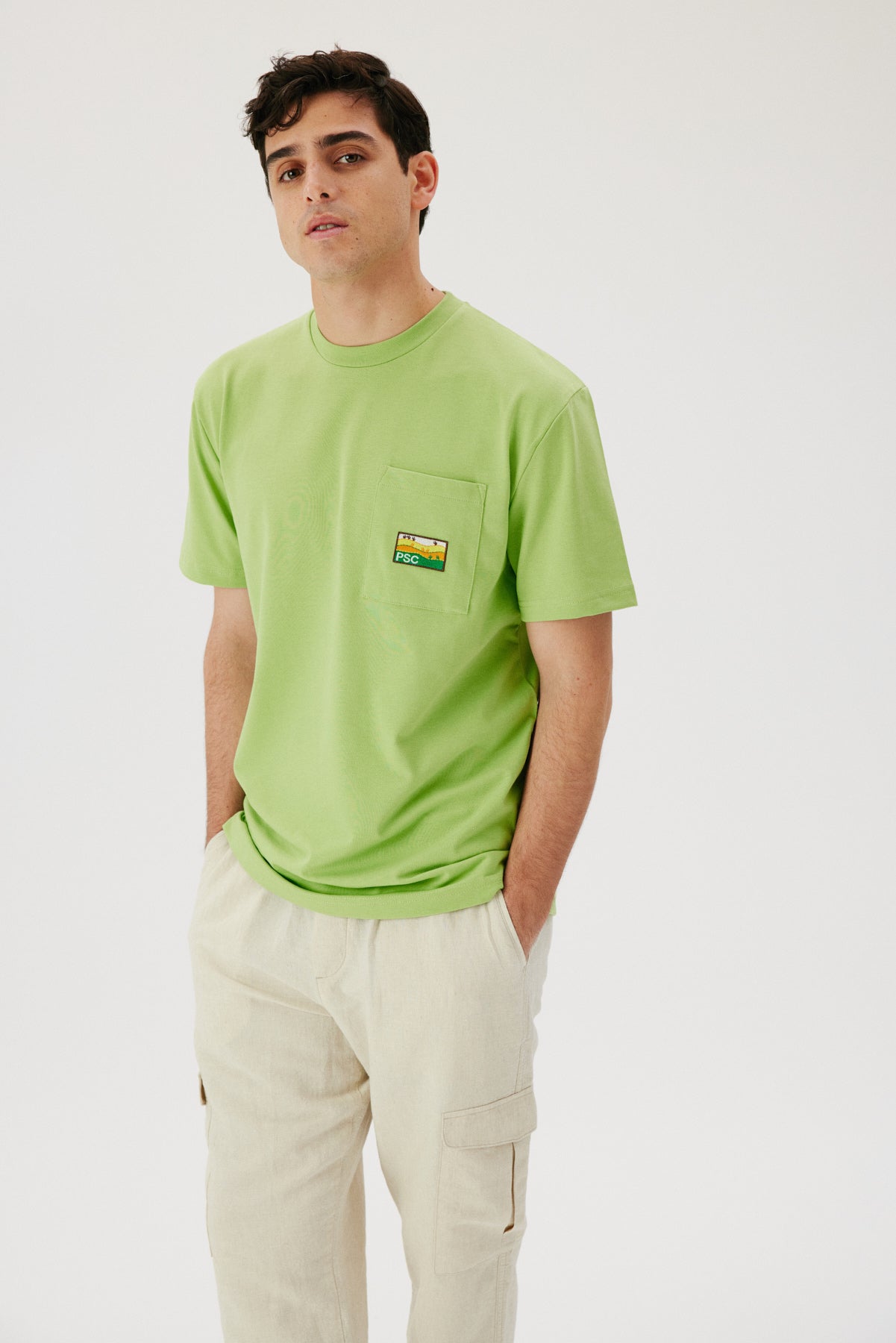 GREEN POCKET MEN T-SHIRT