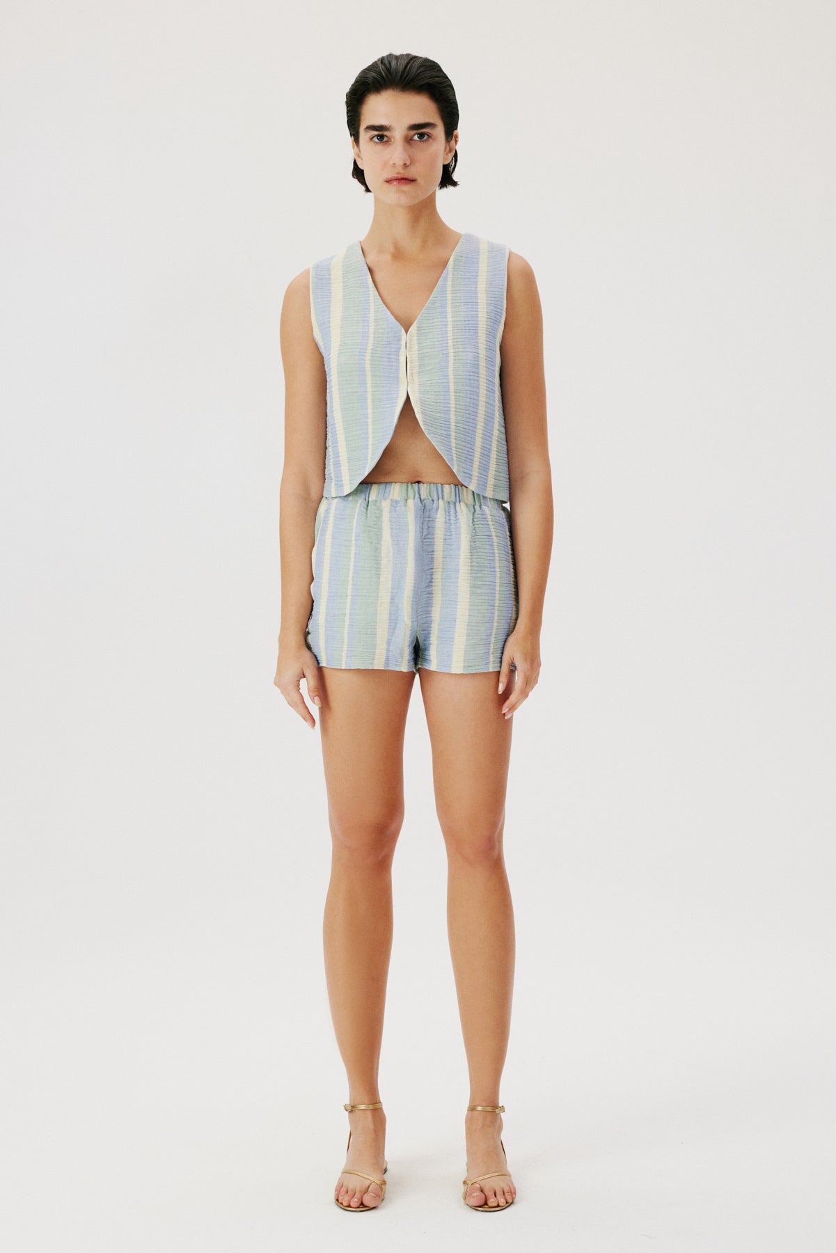Blue Striped Vest