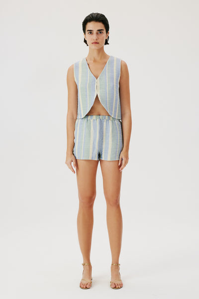 Blue Striped Vest