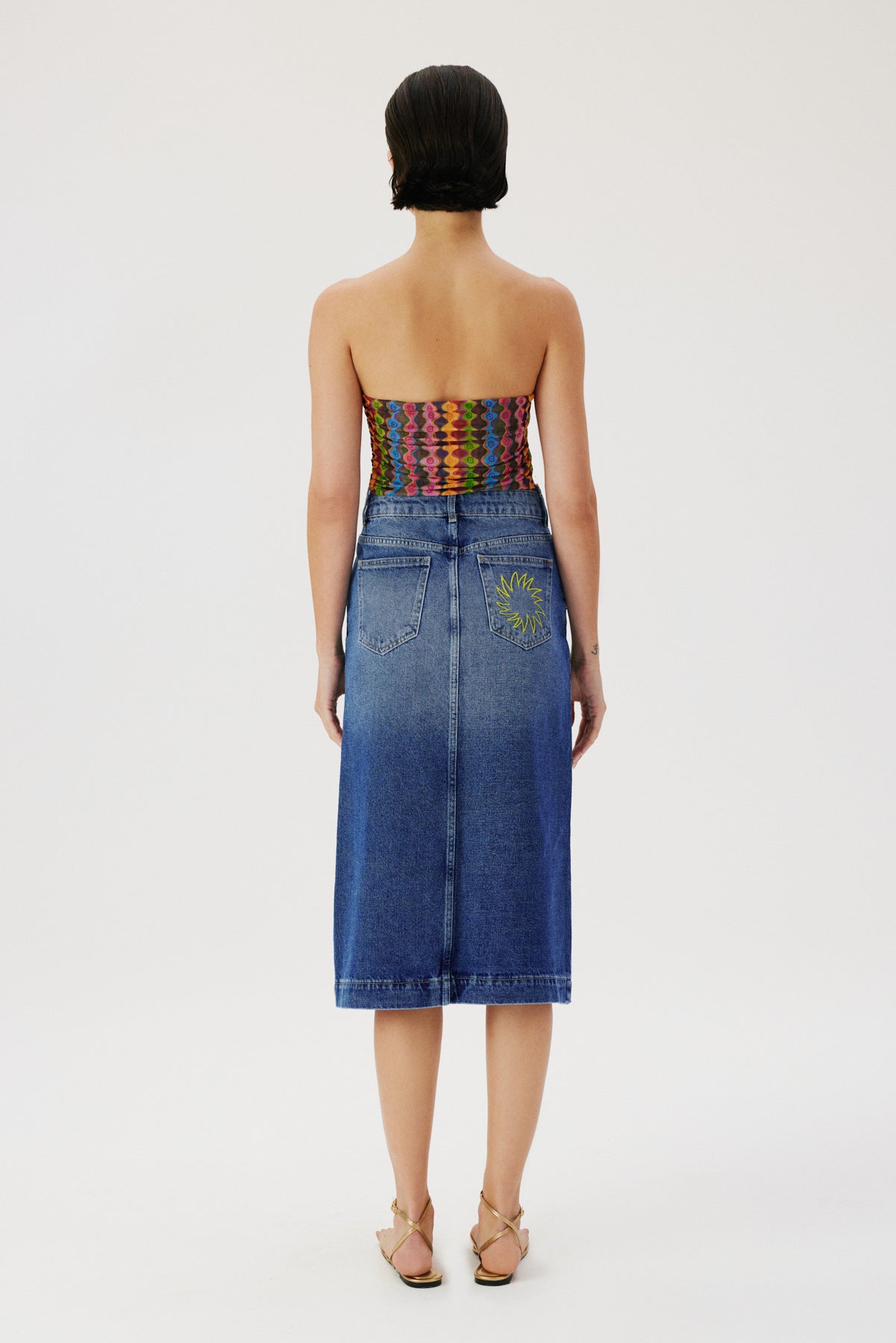 Denim Midi Skirt