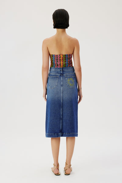 Denim Midi Skirt