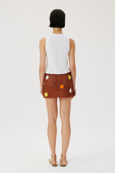 BROWN KNITTED SKIRT