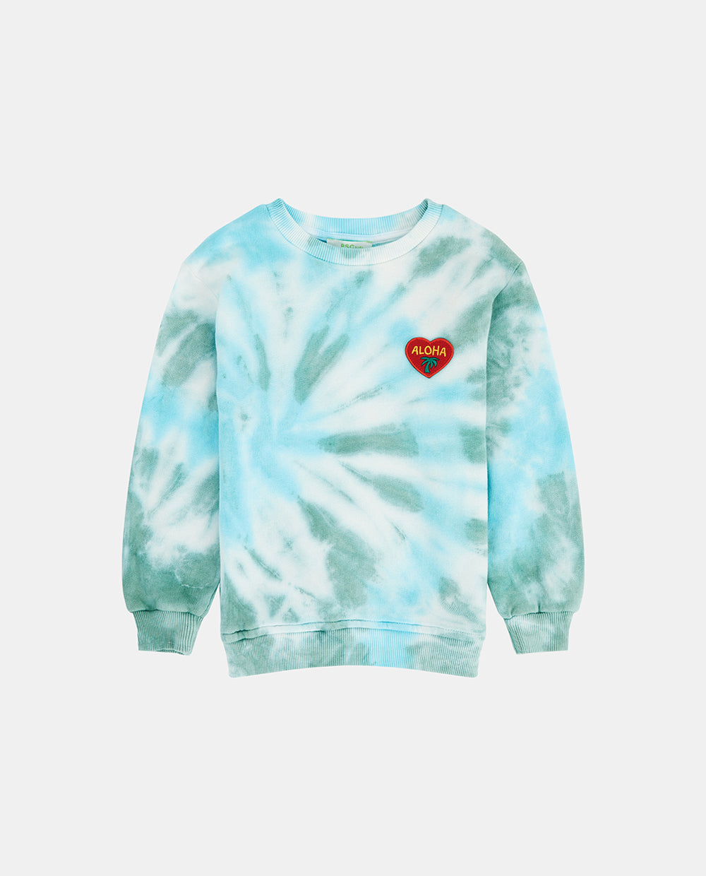 ALOHA TIE DYE BLUE KIDS SWEATSHIRT