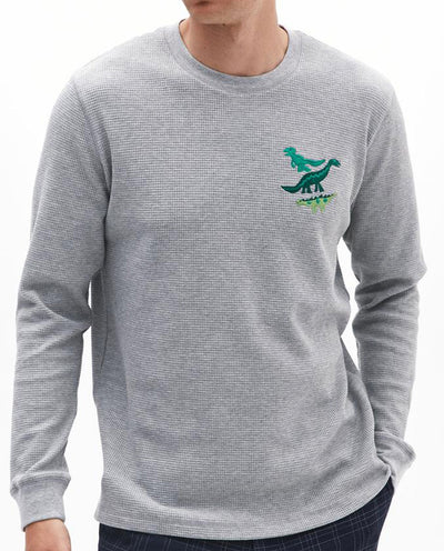 DINOSAUR MEN WAFFLE LONG SLEEVE